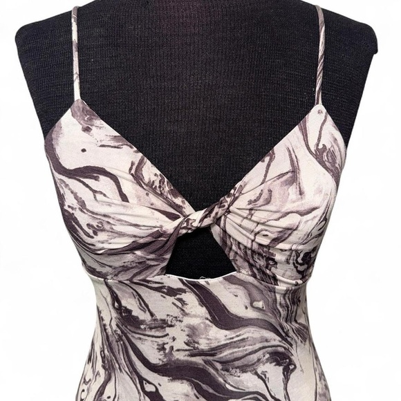 Urban Outfitters Renewal Remnants Y2K Mod Twisted Front Mini Dress NWT Size S - Picture 2 of 11